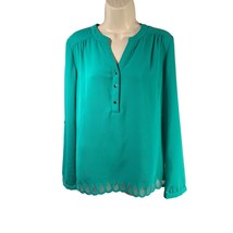 Market &amp; Spruce Long Sleeve Blouse Womens Size Small Top Shirt Roll Tab Long Sle - £10.84 GBP