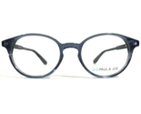 Paul &amp; Joe Kids Eyeglasses Frames TOMMY 04 DE68 Brown Clear Blue Round 4... - $55.91