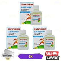 3 X Sunrider Sunbreeze Essential Oil 0.17fl.oz Pain Relief Muscle Ache Menthol - £41.95 GBP
