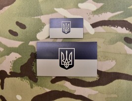 Ukraine Infrared Flag Mini &amp; Standard Patch Set IR СБУ SBU Alpha SSO KORD Slava - £16.57 GBP