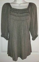 Karen Kane Gray Short Ruffle Sleeve Boat Neck Tunic Top Blouse Size XS - £7.13 GBP