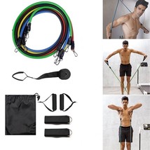 11pcs Resistance Bands Set Yoga Exercise Fitness Band Rubber Loop Tube Bands Gym - £23.83 GBP+