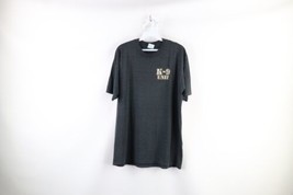 Vtg 90s Mens L Thrashed Spell Out K-9 Unit Dog Police Double Sided T-Shirt USA - £46.68 GBP