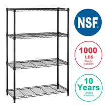 4Shelf Wire Shelving Unit Garage NSF Wire Shelf Metal Storage Shelves He... - $85.05