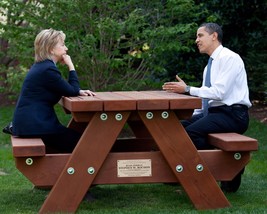 President Barack Obama meets with Secretary of State Hillary Clinton Photo Print - £7.08 GBP