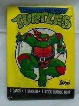 Vintage 1989 Topps Raphael Teenage Mutant Ninja Turtles Wax Pack Of Cards New - £11.62 GBP