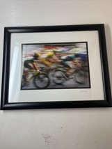 Vintage Original Black and White Snapshot Bicycle Blur Action Shot - £7.93 GBP