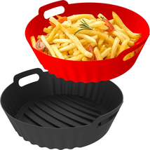 Seropy Silicone Air Fryer Liners Reusable Airfryer Liners 2 Pack 3-5 QT ... - £8.46 GBP