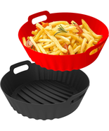 Seropy Silicone Air Fryer Liners Reusable Airfryer Liners 2 Pack 3-5 QT ... - £8.27 GBP