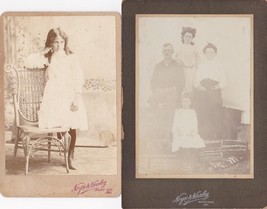 Charles A. Jones, Wife Ella Hopkins, Children Lena &amp; Gladice (2) Photos, Maine - £27.47 GBP