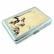 Classic Bird Art Em1 Hip Silver Cigarette Case Id Holder Metal Wallet 4&quot; X 2.75&quot; - £6.23 GBP