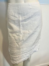 Tommy Bahama White Linen Lined A Line Skirt Size 10 - £18.81 GBP