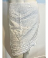 Tommy Bahama White Linen Lined A Line Skirt Size 10 - £18.75 GBP