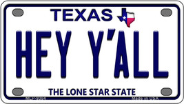 Hey Yall Texas Novelty Mini Metal License Plate Tag - £11.95 GBP