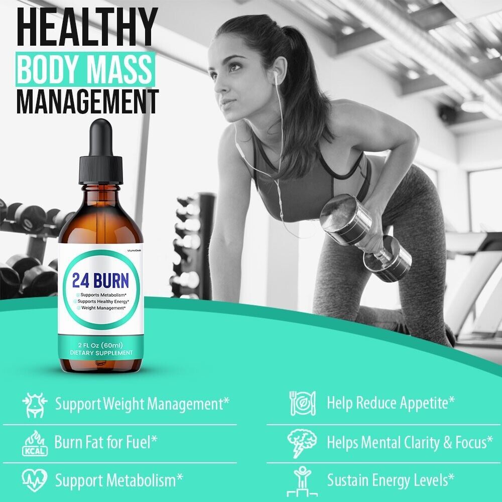 1 Pack 24 Burn Liquid Supplement, All Natural Formula for Men and Women Item image 4