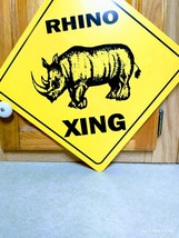 Landsc API Ng Street Crossing Sign Rhino Rhinoceros Xing 16&quot; Point To Point - £7.16 GBP