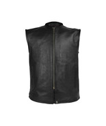 Men&#39;s Premium Cowhide High Mileage Leather Vest concealed carry pockets - $906.81 MXN+