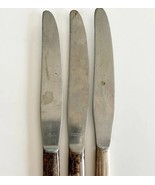 Oneida Stainless Steel Flatware Antique Butter Knives Lot of 3 c1960s C98 - $27.15 CAD