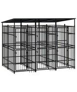  Dog Kennel Black Powder-coated steel 59.5 sq ft Durable - $3,288.63 CAD