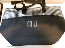 Rae Dunn Chill  Bag Insulated Tote EXTRA LARGE Black White Checkered Bea... - £25.74 GBP