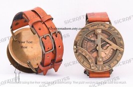 Anitique style vintage montre-bracelet en laiton rond cadran solaire... - £18.50 GBP+