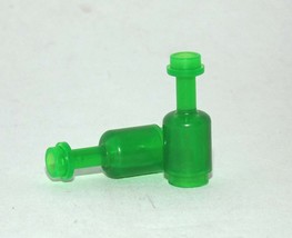 Wine Beer Bottle set of 2 Clear Green Minifigure US Toy - $2.00
