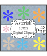 Asterisk icon Digital Clipart Vol. 2 - $37.50 MXN