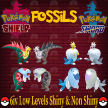 Pokemon Sword &amp; Shield Fossils 6IV Low Levels Shiny &amp; Non Shiny Bundle Home - $2.77