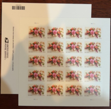 20 stamps Flowers Garden Corsage 1 Sheet For Wedding Party Invitation MNH - £9.40 GBP