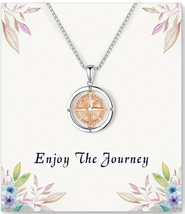 Graduation Gifts for Her 2024 Spin Compass Necklace for Women Girls -Inspiration - £36.27 GBP