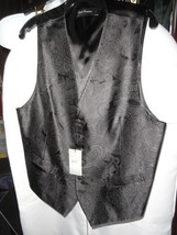 Manuel Ritz Vest Blue& Black Paisley Vest Size 50 Made in Italy image 11