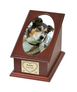 Large Pet Heart Paw Print Photo Urn - Free Photo and Plate - $89.95