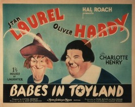 Laurel And  Hardy In Babes In Toyland 8 x 10 Color REPRODUCTION Lobby Card - £11.71 GBP