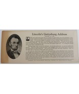 Vintage Lincoln&#39;s Gettysburg Address Ink Blotter National Women&#39;s Relief... - $9.99