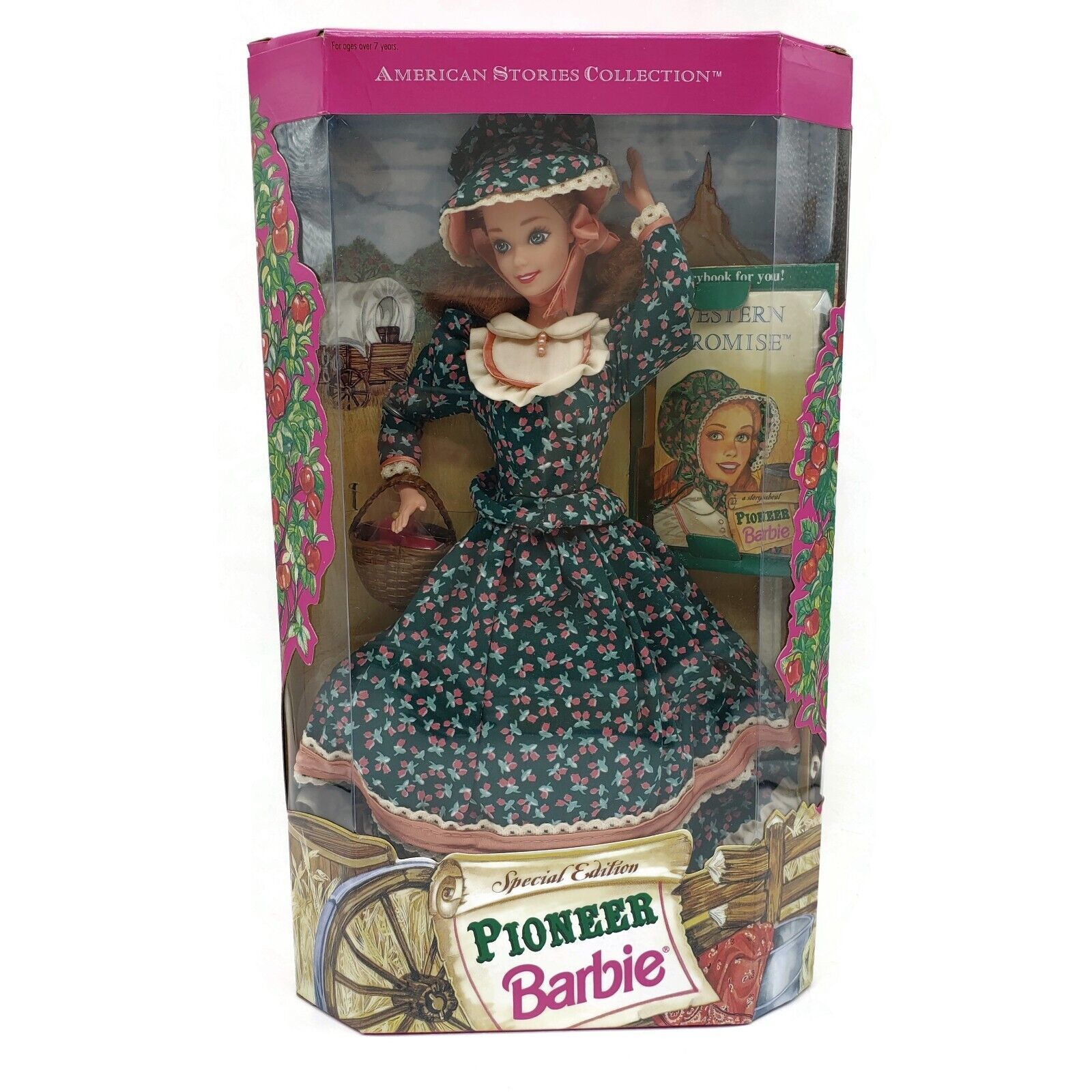 1994 American Stories Pioneer #12680 Barbie With Western Promise Book Vintage - $20.36