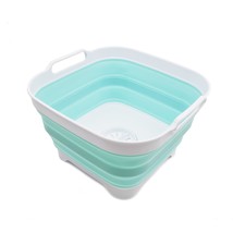 10L (2.64 Gallon) Collapsible Dishpan With Draining Plug - Foldable Wash... - £28.86 GBP