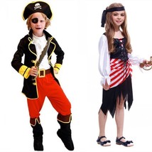 2018 Kids Halloween Costume Bad Pirate Fancy Girls Boys Cosplay Party Suit Dress - £24.71 GBP