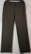 LOFT Pants Womens Petite 00 Green Polyester Marisa Straight Leg Slash Pockets - £17.01 GBP