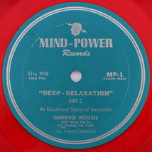 Deep - Relaxation - 12&quot; 78 RPM Vinyl Record Mind-Power Records – MP-1 Red Vinyl - £25.40 GBP