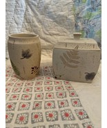 Kohls Falling Leaves Tumbler And Container With Lid Set Hand Painted - $19.24 CAD
