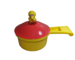 Vintage 1992 Tyco Sesame Street Kitchen Big bird pot replacement red yellow - £5.47 GBP