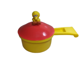 Vintage 1992 Tyco Sesame Street Kitchen Big bird pot replacement red yellow - $6.92