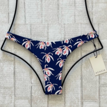 Acacia Swimwear Blue Island Orchid Oslo Minimal Bikini Bottom (M) Nwt - $117.00