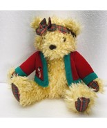 HALLMARK MERRY BEAR 12” PLUSH CHRISTMAS TEDDY BEAR Stuffed Toy Plaid - £8.96 GBP