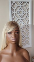 Honygebia Light Blonde Wig with Bangs - Ombre Platinum Blonde WigLot 1234R - £14.74 GBP