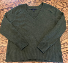 Banana Republic Factory Essential V-Neck Sweater Olive Green Size Small - £15.59 GBP