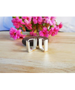 Square Huggie Earrings In Sterling Silver, Unisex Earrings, Hug Hoop Ear... - £22.38 GBP+