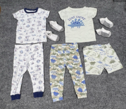 Chick Pea &amp; Laura Ashley Pajama 2 Set Girl Boys 12 Month Cotton All Over Prints - £17.35 GBP