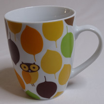 Rachel Ray Little Hoot Owl Coffee Mug Fall Autumn Leaves Colorful 8 Ounce Cup - £3.59 GBP