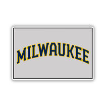 Milwaukee Brewers Banner Logo Baseball Fan Sticker Vinyl Decal (Style #8) - $4.50+